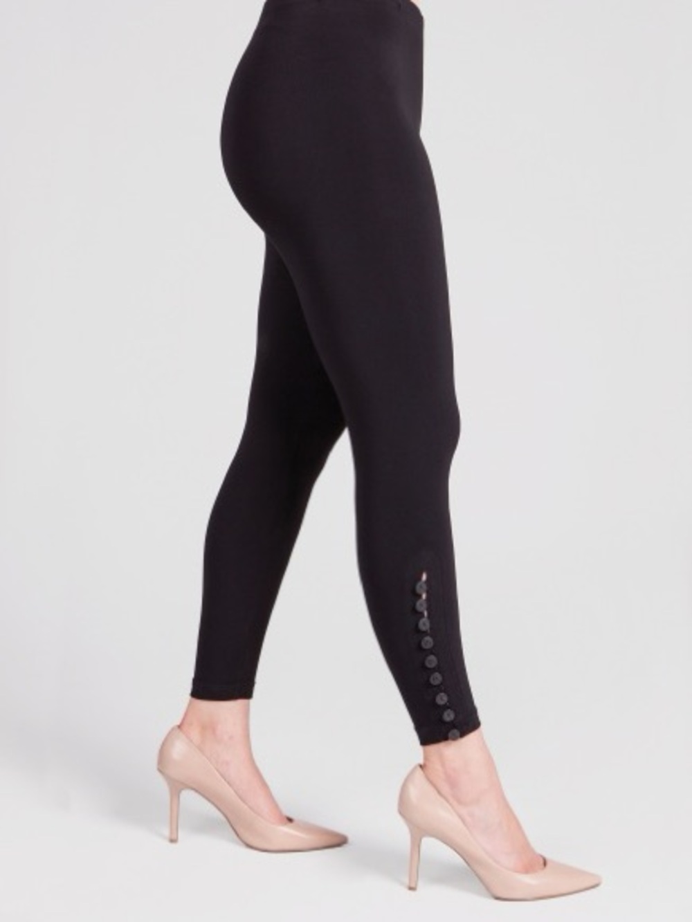 SYMPLI BLACK DIVA PULL ON BUTTON DETAIL LEGGINGS